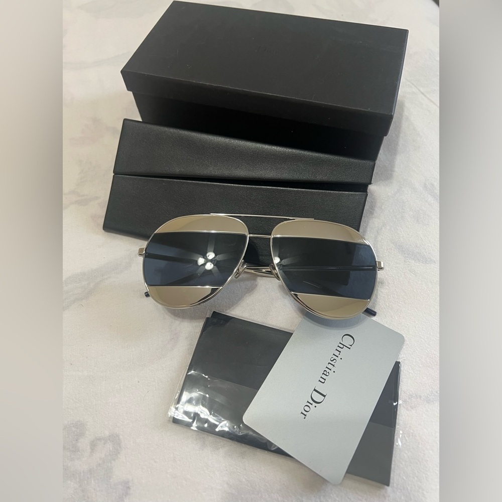CHRISTIAN DIOR SPLIT SCREEN AVIATORS - Picture 3 of 12